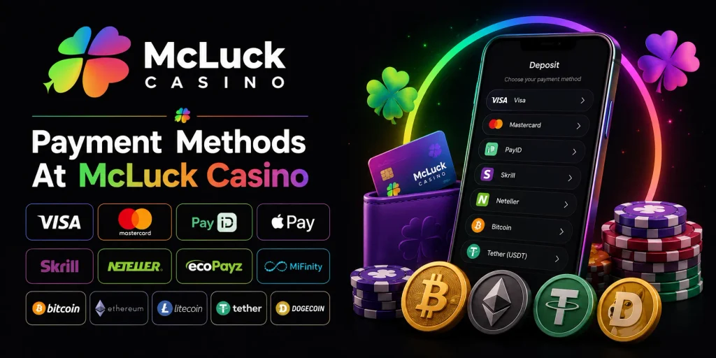 Payment Methods At McLuck Casino