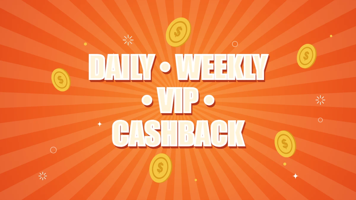 Daily, weekly and VIP cashback casino bonus types